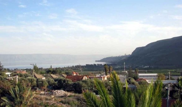 Looking toward Tiberias and the Sea of Galilee from Migdal